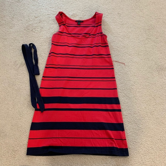 Tommy Hilfiger pink and navy striped dress, XS - Picture 2 of 4